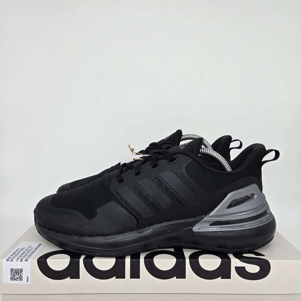 New adidas RapidaSport Bounce J 'Black Iron Metallic' Youth Shoes Size 7 - Picture 1 of 8